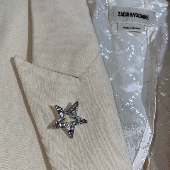 Zadig & Voltaire Victor Blazer in Ivory size sz. M/38 - Picture 10 of 15